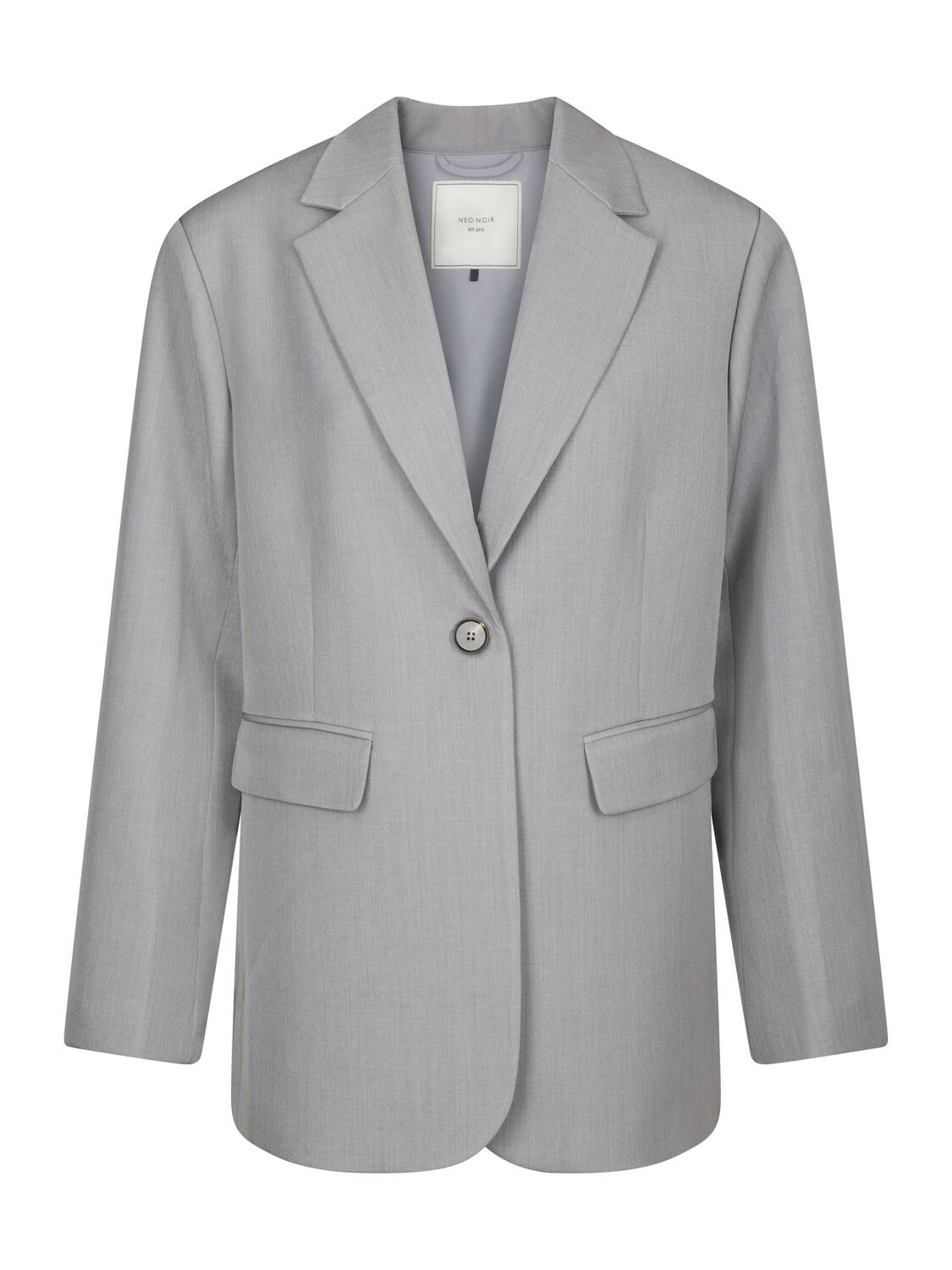 Aarielle Structure blazer - Grey Melange